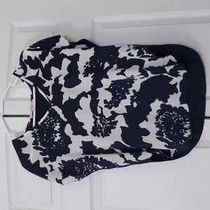 Loft XS Navy & White Shirt